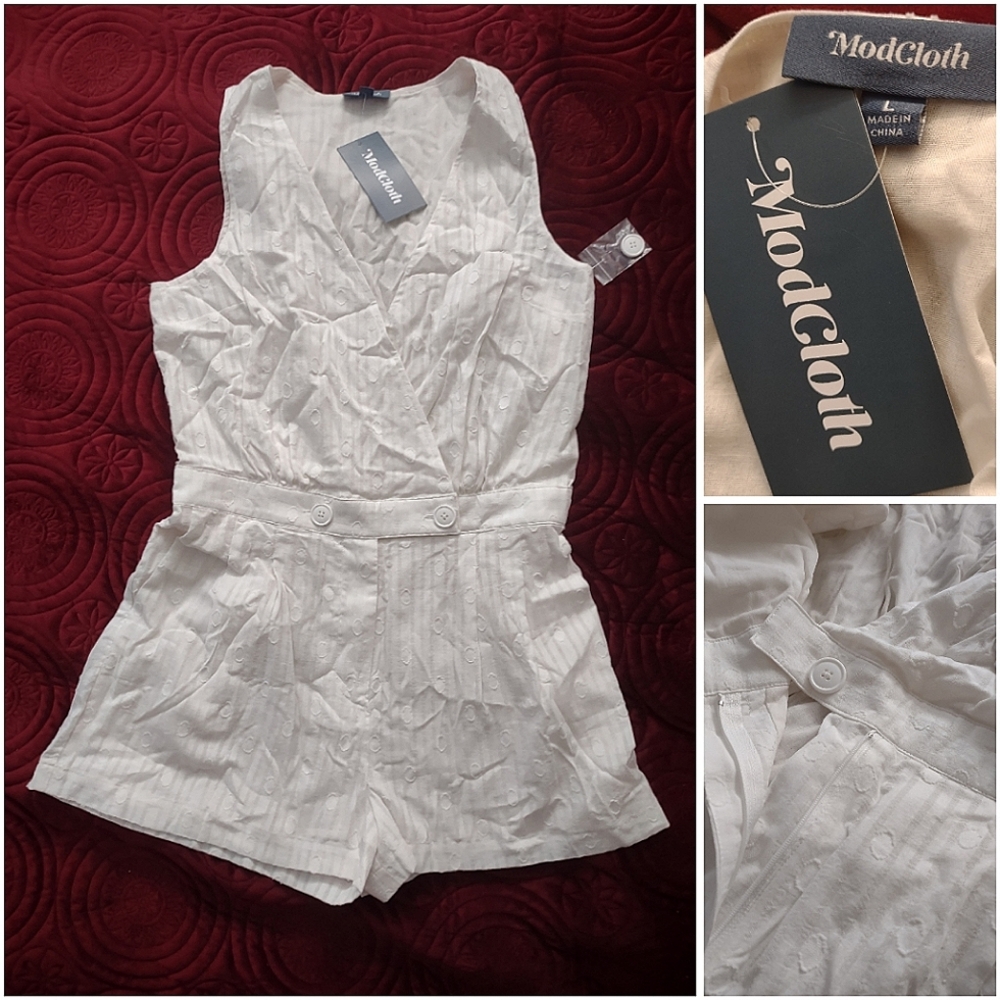 ModCloth White Romper